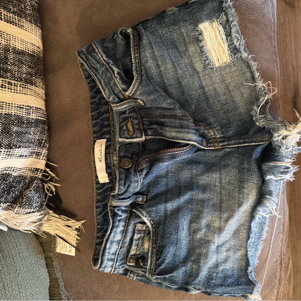 KanCan Distressed Denim Shorts